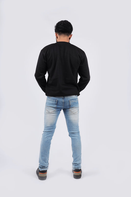 Men Black Printed Sweatshirt