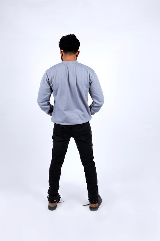 Men Grey Printed Sweatshirt