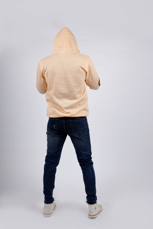 Men Ivory Printed Hoodie