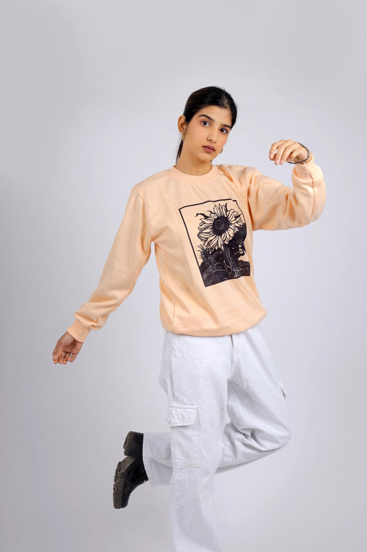 Women Ivory Printed Sweatshirt